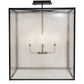 Meyda Lighting Kitzi Box 48"Sq 4-Light Flat Black Pendant Light With Rainstone Idalight Shade