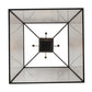 Meyda Lighting Kitzi Box 48"Sq 4-Light Flat Black Pendant Light With Rainstone Idalight Shade