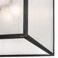 Meyda Lighting Kitzi Box 48"Sq 4-Light Flat Black Pendant Light With Rainstone Idalight Shade