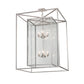 Meyda Lighting Kitzi Box 51" 8-Light Nickel Pendant Light With Clear Seeded Shade Glass