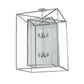 Meyda Lighting Kitzi Box 51" 8-Light Nickel Pendant Light With Clear Seeded Shade Glass