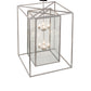 Meyda Lighting Kitzi Box 51" 8-Light Nickel Pendant Light With Clear Seeded Shade Glass