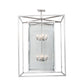 Meyda Lighting Kitzi Box 51" 8-Light Nickel Pendant Light With Clear Seeded Shade Glass