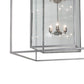 Meyda Lighting Kitzi Box 51" 8-Light Nickel Pendant Light With Clear Seeded Shade Glass
