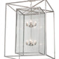 Meyda Lighting Kitzi Box 51" 8-Light Nickel Pendant Light With Clear Seeded Shade Glass