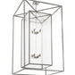 Meyda Lighting Kitzi Box 51" 8-Light Pewter Pendant Light With Clear Rainstone Idalight Shade Glass