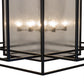 Meyda Lighting Kitzi Box 67" 16-Light Textured Black Pendant Light With Clear Rainstone Idalight Shade Glass