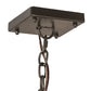Meyda Lighting Kitzi Box 68" 8-Light Timeless Bronze Pendant Light With Clear Rainstone Idalight Shade