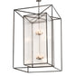 Meyda Lighting Kitzi Box 68" 8-Light Timeless Bronze Pendant Light With Clear Rainstone Idalight Shade