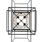 Meyda Lighting Kitzi Box 72" 32-Light Textured Black Island Pendant Light With Clear Seeded Shade Glass
