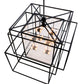 Meyda Lighting Kitzi Box 72" 32-Light Textured Black Island Pendant Light With Clear Seeded Shade Glass