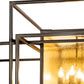Meyda Lighting Kitzi Box 72" 32-Light Timeless Bronze Island Pendant Light With Amber Seeded Shade Glass