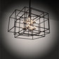 Meyda Lighting Kitzi Box 72"Sq 32-Light Textured Black Pendant Light