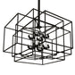 Meyda Lighting Kitzi Box 72"Sq 32-Light Textured Black Pendant Light