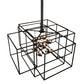 Meyda Lighting Kitzi Box 72"Sq 32-Light Textured Black Pendant Light