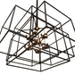 Meyda Lighting Kitzi Box 72"Sq 32-Light Textured Black Pendant Light