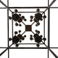 Meyda Lighting Kitzi Box 72"Sq 32-Light Textured Black Pendant Light