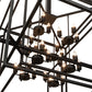 Meyda Lighting Kitzi Box 72"Sq 32-Light Textured Black Pendant Light