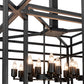 Meyda Lighting Kitzi Box 72"Sq 32-Light Textured Black Pendant Light