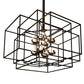 Meyda Lighting Kitzi Box 72"Sq 32-Light Textured Black Pendant Light