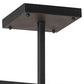 Meyda Lighting Kitzi Box 85" 16-Light Wrought Iron Pendant Light With Clear Seeded Shade Glass