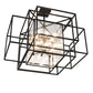 Meyda Lighting Kitzi Box 85" 16-Light Wrought Iron Pendant Light With Clear Seeded Shade Glass