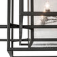 Meyda Lighting Kitzi Box 85" 16-Light Wrought Iron Pendant Light With Clear Seeded Shade Glass