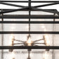 Meyda Lighting Kitzi Box 85" 16-Light Wrought Iron Pendant Light With Clear Seeded Shade Glass