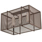 Meyda Lighting Kitzi Golpe 32" 3-Light Cafe Noir Island Flush Mount Light With Beige Fleshtone Idalight Shade Glass