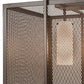 Meyda Lighting Kitzi Golpe 32" 3-Light Cafe Noir Island Flush Mount Light With Beige Fleshtone Idalight Shade Glass