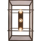 Meyda Lighting Kitzi Golpe 32" 3-Light Cafe Noir Island Pendant Light With Beige Fleshtone Idalight Shade Glass
