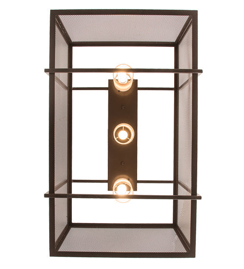 Meyda Lighting Kitzi Golpe 32" 3-Light Cafe Noir Island Pendant Light With Beige Fleshtone Idalight Shade Glass
