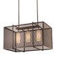 Meyda Lighting Kitzi Golpe 32" 3-Light Cafe Noir Island Pendant Light With Beige Fleshtone Idalight Shade Glass
