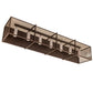Meyda Lighting Kitzi Golpe 93" 7-Light Cafe Noir Wall Sconce With Beige Fleshtone Idalight Shade Glass