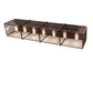 Meyda Lighting Kitzi Golpe 93" 7-Light Cafe Noir Wall Sconce With Beige Fleshtone Idalight Shade Glass