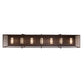 Meyda Lighting Kitzi Golpe 93" 7-Light Cafe Noir Wall Sconce With Beige Fleshtone Idalight Shade Glass
