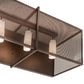 Meyda Lighting Kitzi Golpe 93" 7-Light Cafe Noir Wall Sconce With Beige Fleshtone Idalight Shade Glass