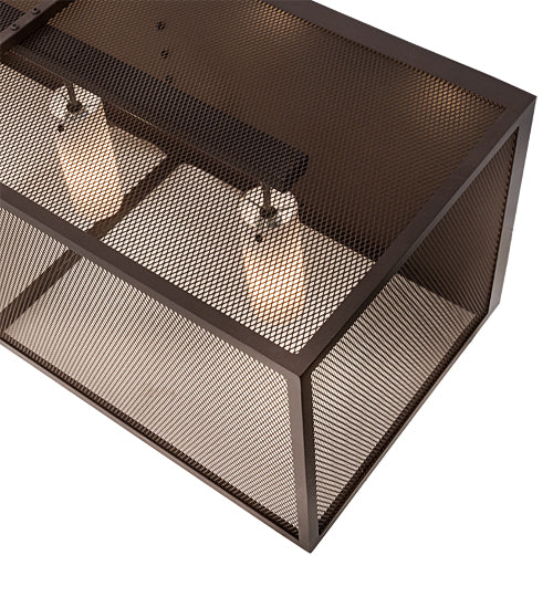 Meyda Lighting Kitzi Golpe 93" 7-Light Cafe Noir Wall Sconce With Beige Fleshtone Idalight Shade Glass