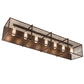 Meyda Lighting Kitzi Golpe 93" 7-Light Cafe Noir Wall Sconce With Beige Fleshtone Idalight Shade Glass