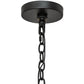 Meyda Lighting Kleba 46" 15-Light 2-Tier Wrought Iron Pendant Light With Amber Mica & Silver Mica Shade Glass
