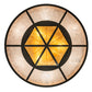 Meyda Lighting Kleba 46" 15-Light 2-Tier Wrought Iron Pendant Light With Amber Mica & Silver Mica Shade Glass