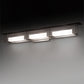 Meyda Lighting Konsol 42" 3-Light Nickel Wall Sconce With White Statuario Idalight Shade