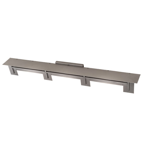 Meyda Lighting Konsol 42" 3-Light Nickel Wall Sconce With White Statuario Idalight Shade