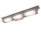 Meyda Lighting Konsol 42" 3-Light Nickel Wall Sconce With White Statuario Idalight Shade