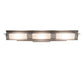 Meyda Lighting Konsol 42" 3-Light Nickel Wall Sconce With White Statuario Idalight Shade