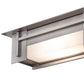Meyda Lighting Konsol 42" 3-Light Nickel Wall Sconce With White Statuario Idalight Shade