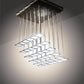 Meyda Lighting Kossar 216328 27" 36-Light Alloy Wheel Clear Coat Cascading Pendant Light With White Oled Shade