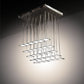 Meyda Lighting Kossar 26" 30-Light LED Alloy Wheel Clear Coat Cascading Pendant Light With White Oled Shade