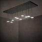 Meyda Lighting Kossar 75" 10-Light OLED Nickel Cascading Pendant Light
