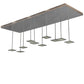 Meyda Lighting Kossar 75" 10-Light OLED Nickel Cascading Pendant Light